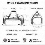 MIER Large Gym Bag with Shoe Compartment - Khaki