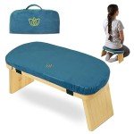 Bamboo Foldable Meditation Bench with Cushion