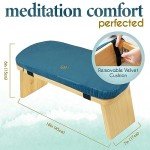 Bamboo Foldable Meditation Bench with Cushion