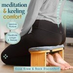 Bamboo Foldable Meditation Bench with Cushion