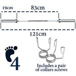 4FT Olympic Barbell with Collars - Chrome Finish