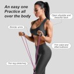 Portable Pilates Reformer Kit with Resistance Tubes