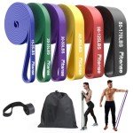 Resistance Bands Set - 6 Levels, Door Anchor & Poster