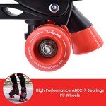 Adjustable Red Quad Roller Skates for Kids