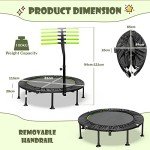 Mini Trampoline with Adjustable Handrail for Fitness