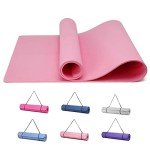 Extra Thick Non-Slip Yoga Mat with Strap - Pink
