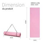 Extra Thick Non-Slip Yoga Mat with Strap - Pink