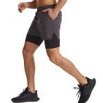 Danfiki Men's 2-in-1 Running Shorts with Pocket