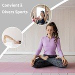 Extra Thick Non-Slip Yoga Mat with Strap - Pink