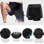 Danfiki Men's 2-in-1 Running Shorts with Pocket
