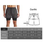 Danfiki Men's 2-in-1 Running Shorts with Pocket