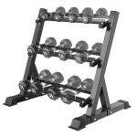 Adjustable 3-Tier Dumbbell Rack for Home Gym