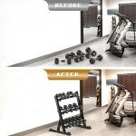 Adjustable 3-Tier Dumbbell Rack for Home Gym