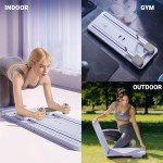 Foldable Pilates Reformer Set with Ab Roller