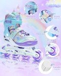 Adjustable Inline Skates for Kids with LED Lights
