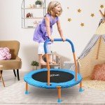 ATIVAFIT Mini Trampoline for Toddlers with Handle