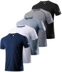 Men's 5-Pack Dry Fit Workout Shirts