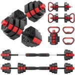 Adjustable Dumbbells Set, 45LB to 86LB for Home