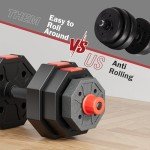 Adjustable Dumbbells Set, 45LB to 86LB for Home