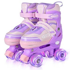 Adjustable Light-Up Roller Skates for Kids