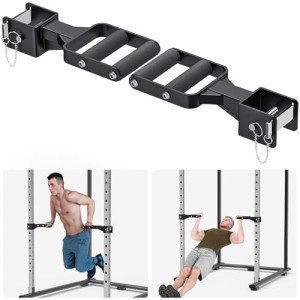 Multi-Grip Dip Bars for Power Racks - 2 Pack