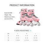 Light-Up Adjustable Inline Skates for Kids & Adults