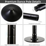 PRIOR FITNESS Removable 45mm Dance Pole - Black