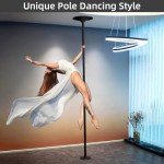 PRIOR FITNESS Removable 45mm Dance Pole - Black