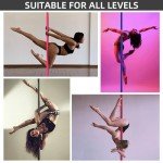PRIOR FITNESS Removable 45mm Dance Pole - Black