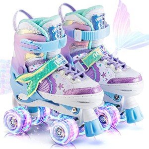 Adjustable Light-Up Roller Skates for Kids
