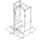 Power Rack Squat Cage with Dual Pulley System