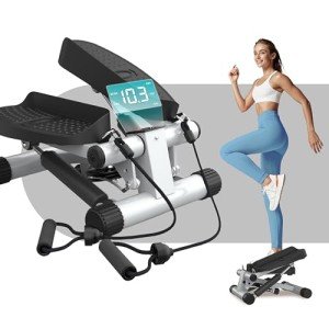 Mini Stepper with Resistance Bands - Full Body Workout