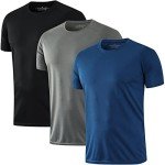 HOPLYNN Men's Dry Fit Running Shirts - 3 Pack
