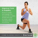 Gaiam Dual-Sided Core Sliding Discs for Home Fitness