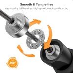 Gritin Adjustable Speed Jump Rope with Foam Handles