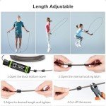 Gritin Adjustable Speed Jump Rope with Foam Handles