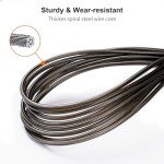 Gritin Adjustable Speed Jump Rope with Foam Handles