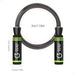 Gritin Adjustable Speed Jump Rope with Foam Handles
