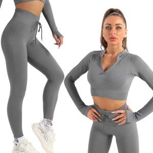 Women's 2-Piece Workout Set - Jacket & Leggings