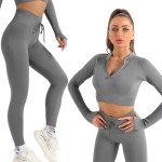 Women's 2-Piece Workout Set - Jacket & Leggings