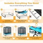 SPOTRAVEL 6FT Kids Jumping Trampoline & Swing