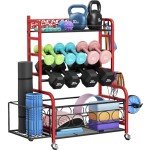 Dumbbell Rack and Storage Stand with Wheels