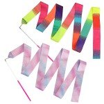 Bremorou 2-Pack Twirling Dance Ribbons for Kids