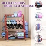 Dumbbell Rack and Storage Stand with Wheels