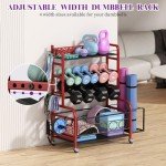 Dumbbell Rack and Storage Stand with Wheels