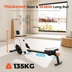 Lacuffy Magnetic Indoor Rowing Machine with LCD Monitor