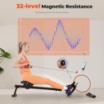 Lacuffy Magnetic Indoor Rowing Machine with LCD Monitor