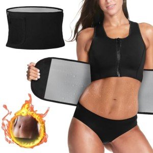 ACWOO Adjustable Waist Trainer Sweat Belt for Weight Loss