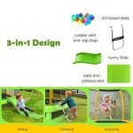 7FT Kids Trampoline with Slide and Safety Net