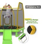 7FT Kids Trampoline with Slide and Safety Net